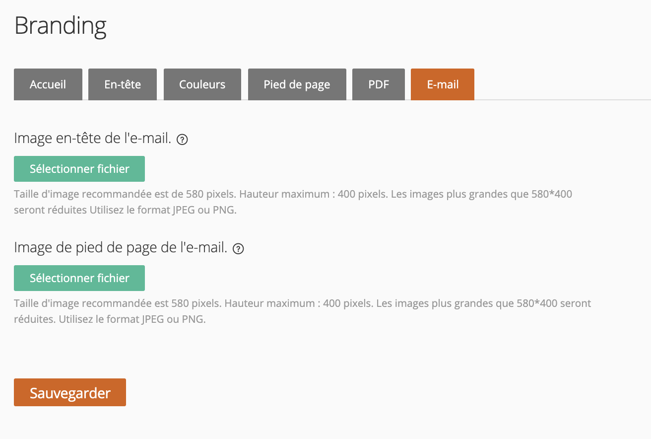 Image montrant le contenu sous l'onglet email