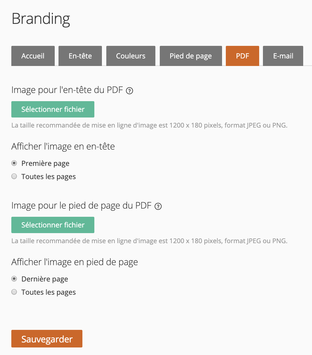 Image montrant le contenu sous l'onglet PDF