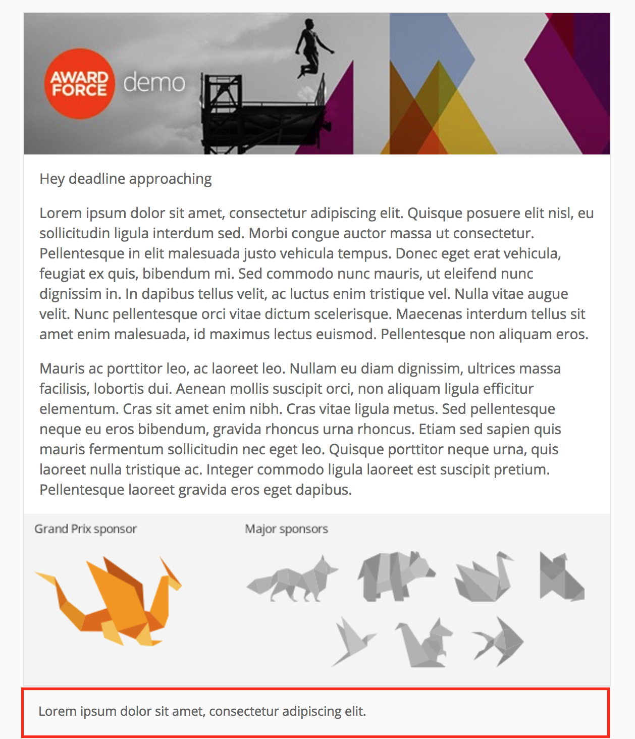 Email footer example