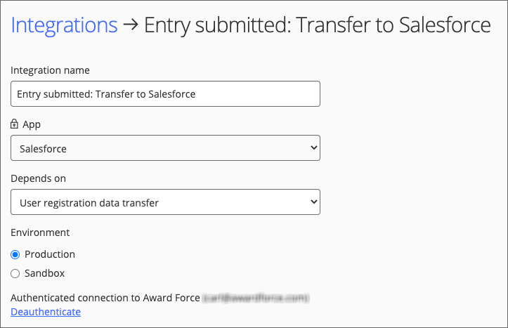 Salesforce authenticated dependent