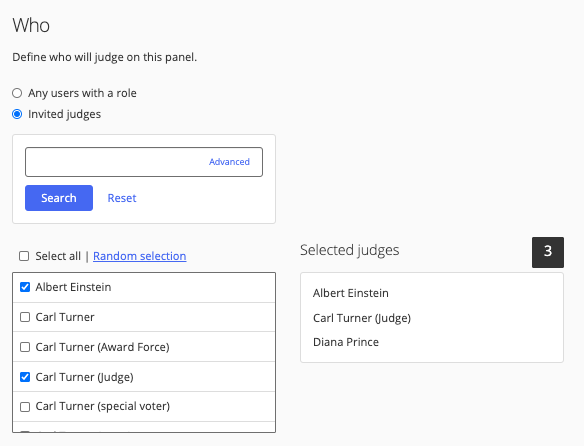 Who section of the panel