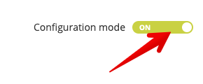 Configuration mode toggle