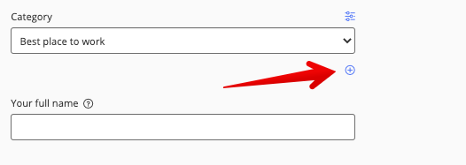 Add category in form editor