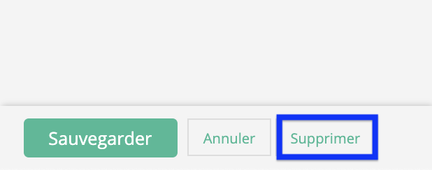 image montrant le bouton supprimer