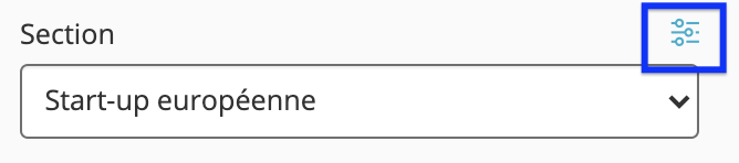 image montrant le bouton pour modifier une section
