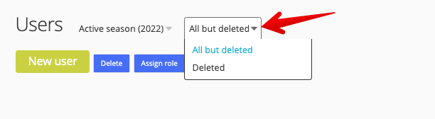 All but deleted toggle