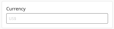 Currency field examples