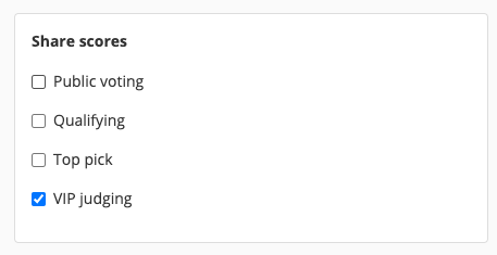 Select score set checkbox
