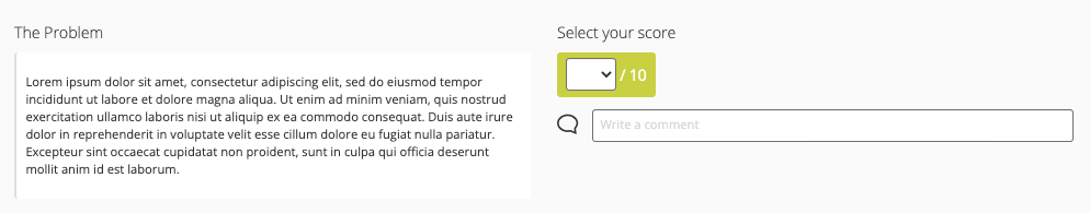 Scoring criteria aligned with a field