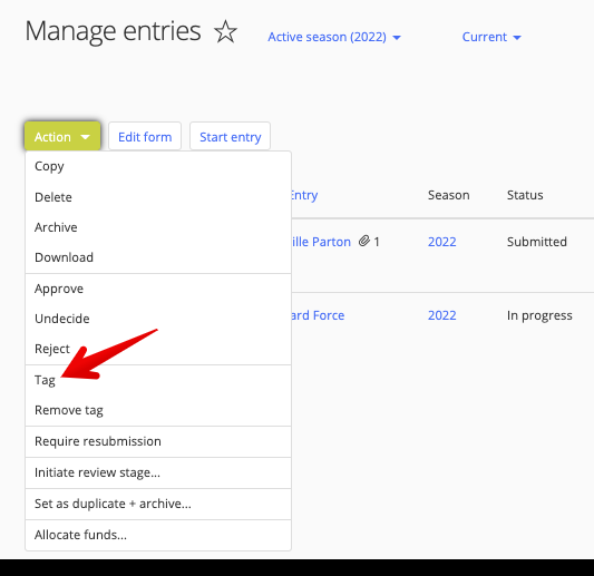 Tag entries – Award Force Help Centre