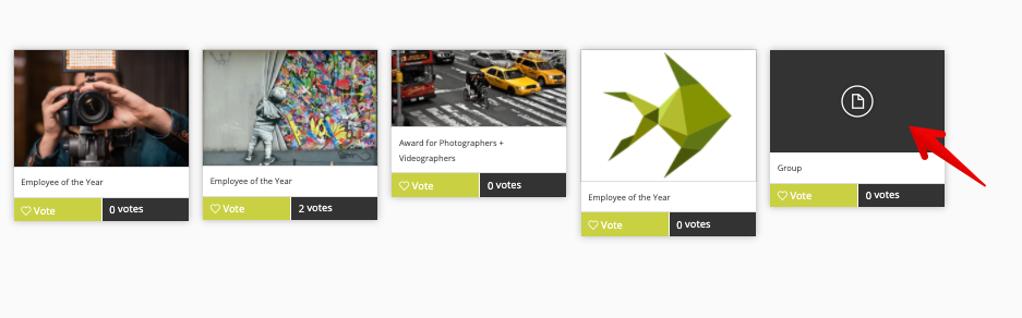 Voting page with no image attachment
