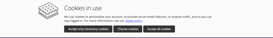 Cookie banner screenshot