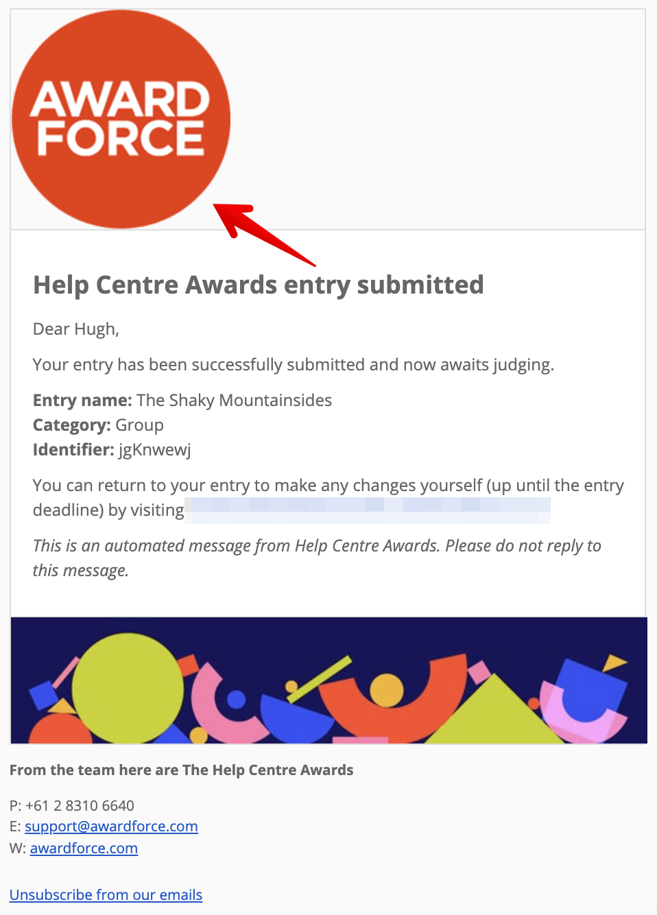 Email header and footer