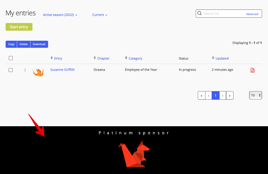 Footer background image