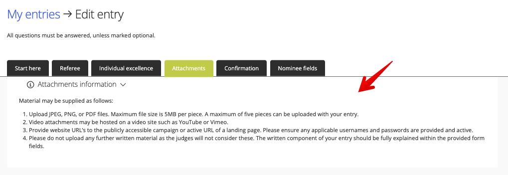 Tab info box example
