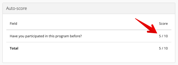 Auto-score in manager view