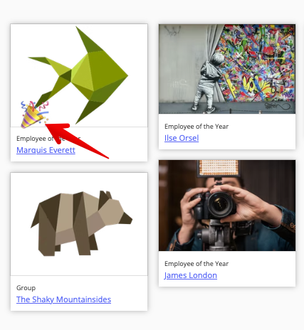 Image badge in gallery view
