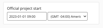 Date and time field example