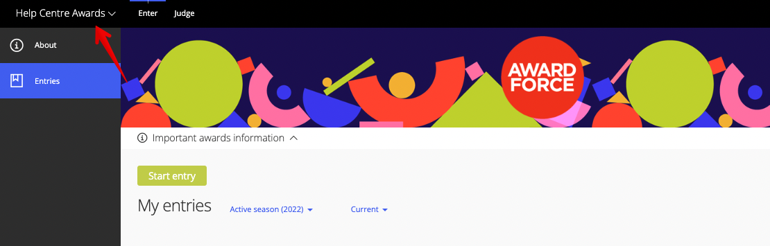 App header