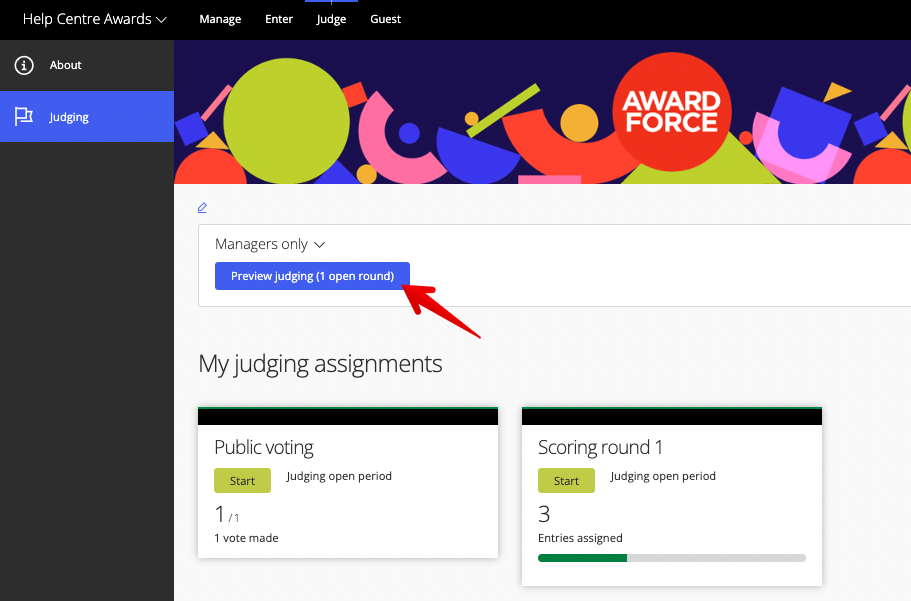 Judge workspace