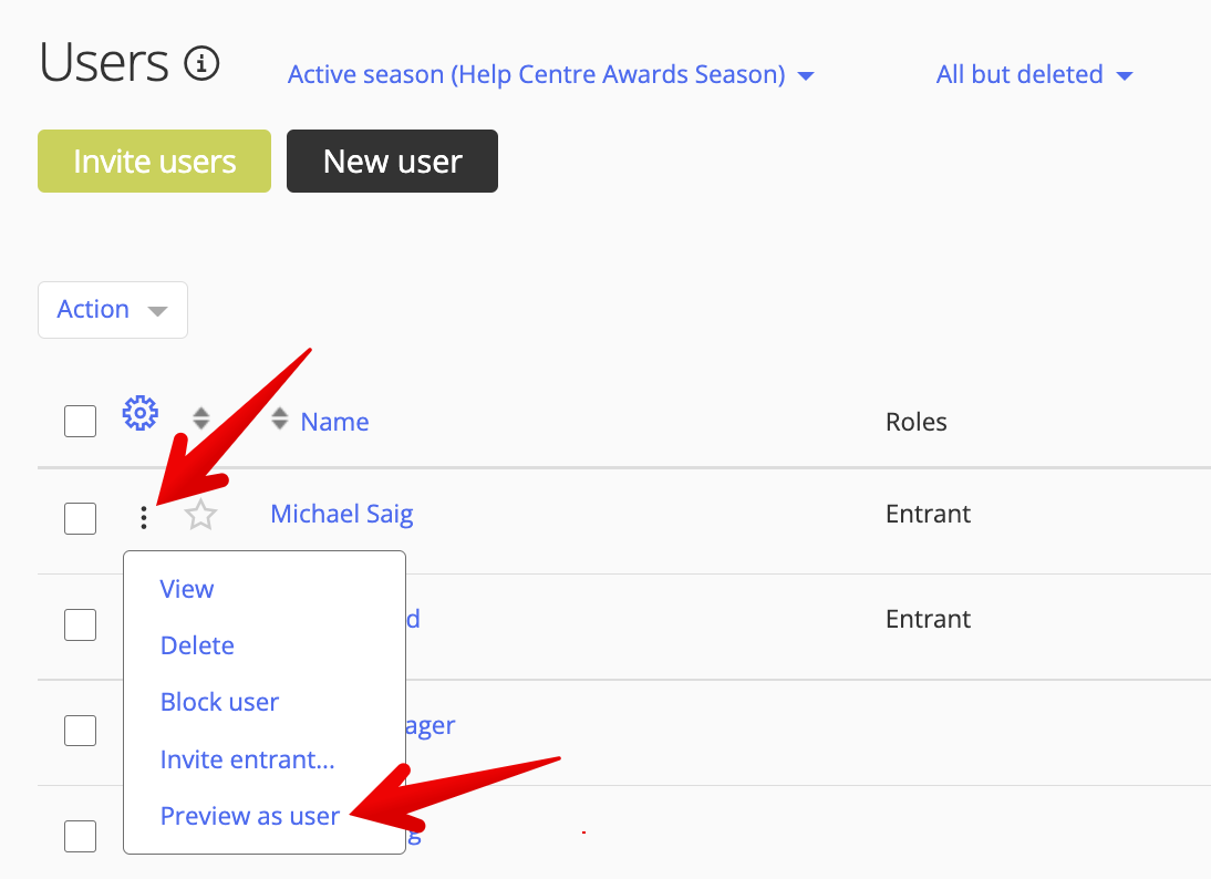 Preview as a user option