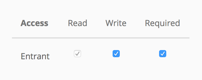 Standard configuration required checkbox