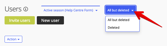 All but deleted toggle