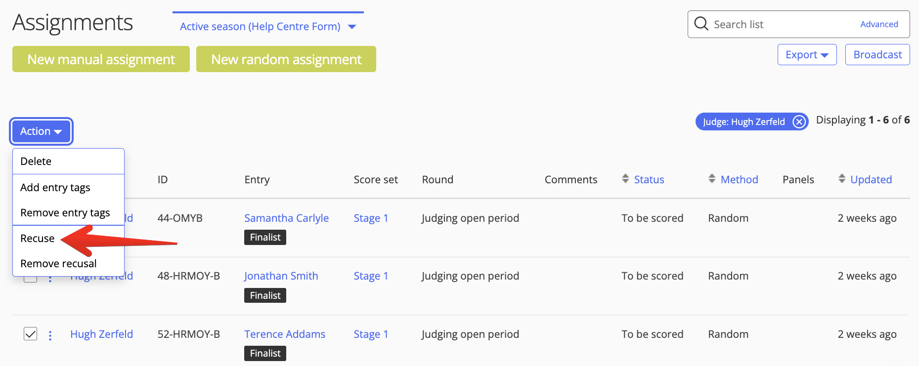 Recuse in Action drop-down.png
