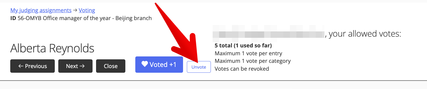 Unvote button in voting view.png
