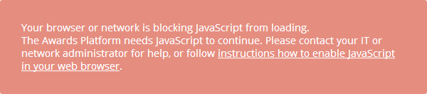 Screenshot of JavaScript error message in the platform